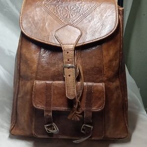Backpack leather purse